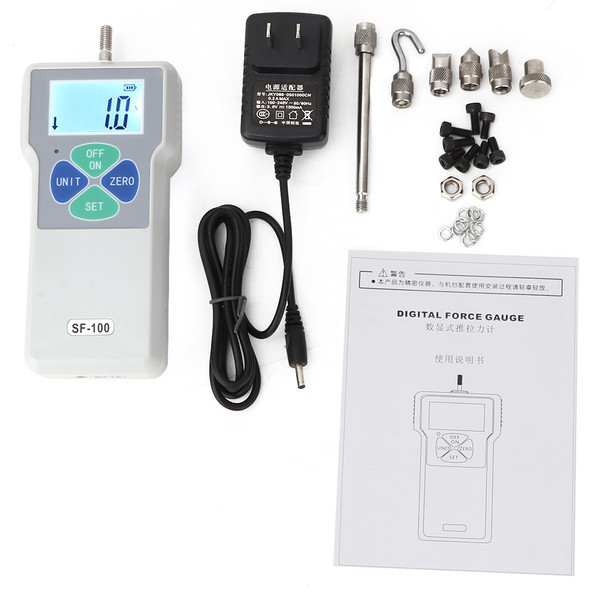 SF-100 Portable Push and Pull Tester Meter Digital Force Gauge 100N