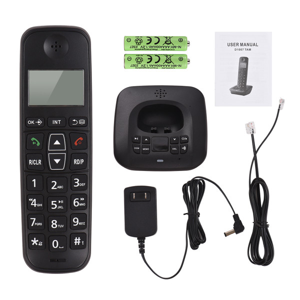 Cordless Telephone with Telephone Answering Machine 3 Lines LCD Caller ID Support Up to 5 Handsets Connection 50 Phone Book Memories
