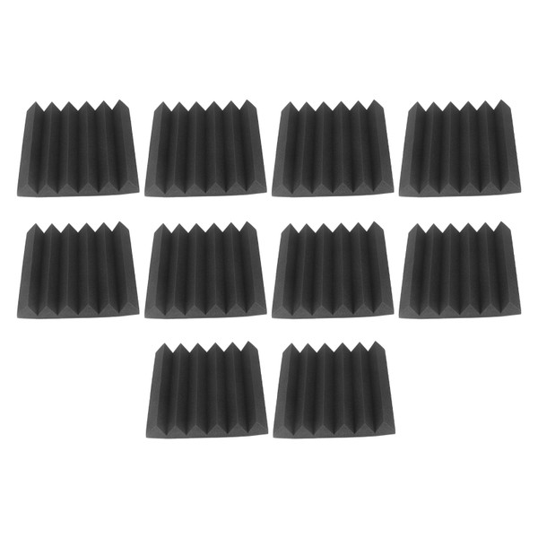 10Pcs Acoustic Panel Sound Absorbing Foam Soundproof Insulation Set Kit for Home Studio