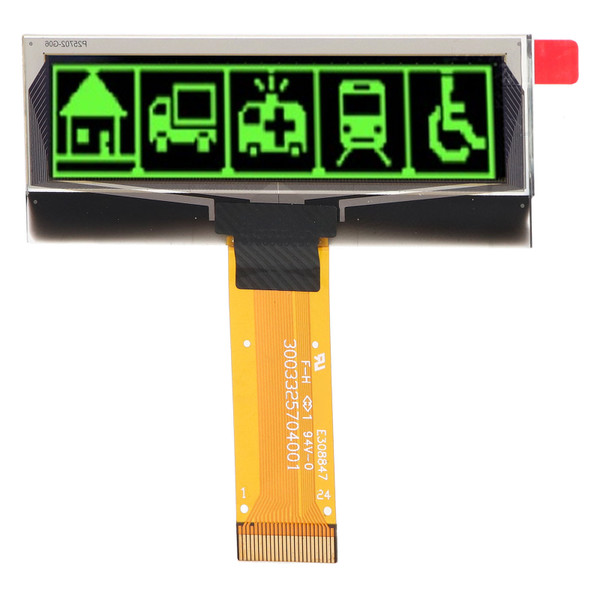 Organic Light Emitting Diode Display Module 2.23in 123x32 Resolution SSD1305 SPI IIC Interface 24 Pin Screen Module Green