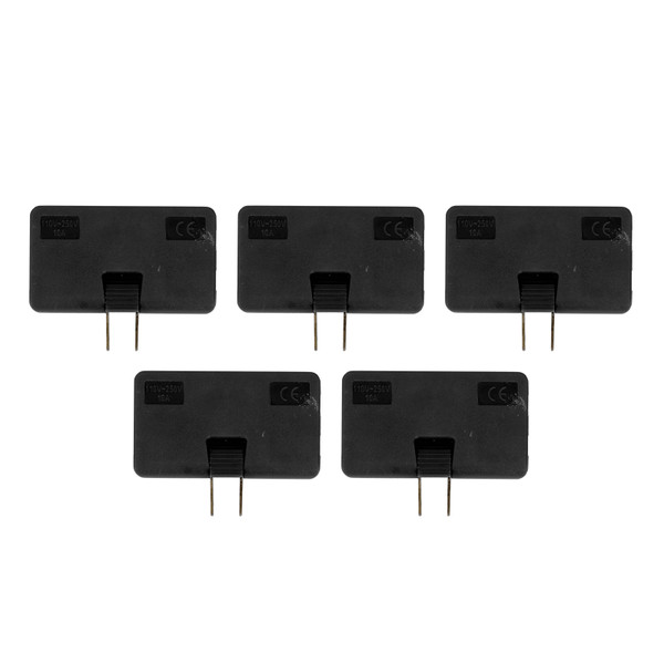 5Pcs Plug Adapter  1 to 3 Travel Power Converter 180° Rotation