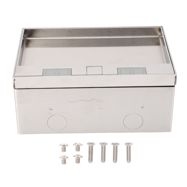 Recessed Floor Socket 4000W 3  Outlets Embedded Floor Receptacle Box for Office Hotel School