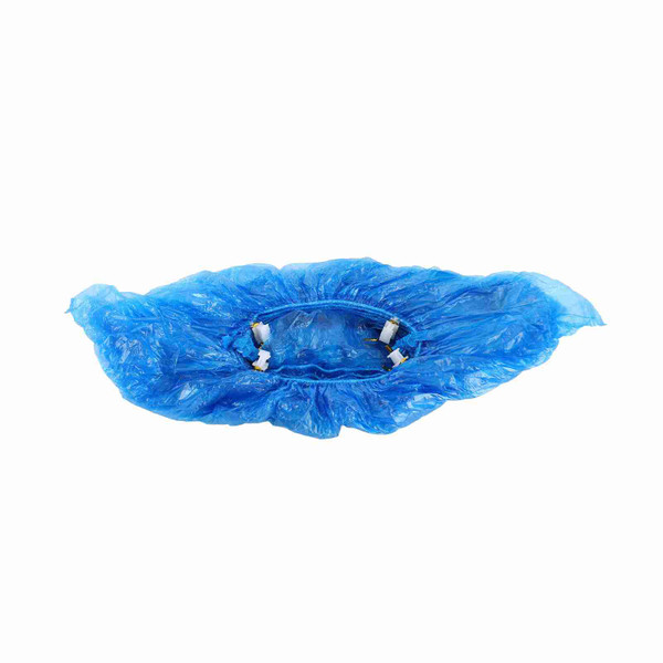 Shoe Covers Plastic Thick Disposable Shoe Covers for Shoe Cover Dispenser 100 Pcs Blue