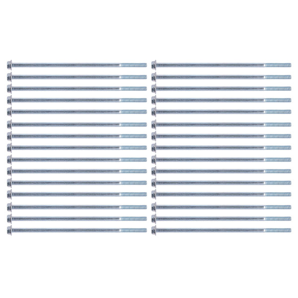 20Pcs Hex Flange Bolt Extended M8 Carbon Steel Hex Head Screw for Generator Blue White Zinc M8 X 205