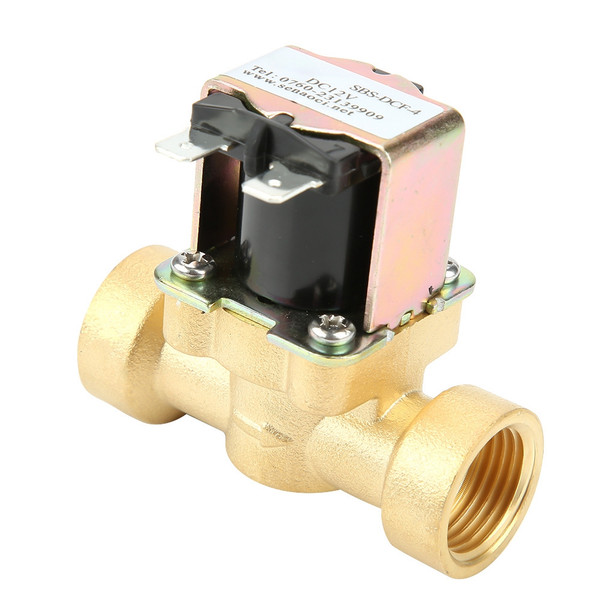 DC 12V Brass DN15 G1/2 Normal Closed Copper Body Water Valve Electric Solenoid Valve