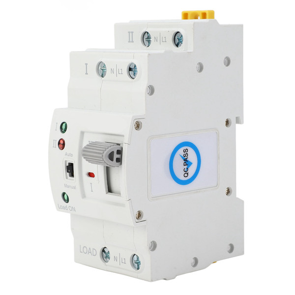 Dual Power Automatic Transfer Switch 2P 16A ATS Electrical Circuit Generator Changeover Switch 220VAC