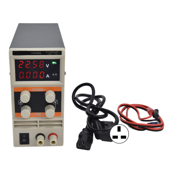 DC Power Supply Adjustable Digital Display 4 Digit Switching Style 30V 5A for Lab Bench 305DUK Plug 250V
