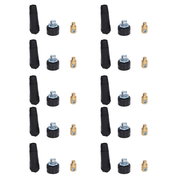 10 Set TIG Welding Cable Panel Connector Plug Socket Quick Fitting Adapter 10-25 EU Style
