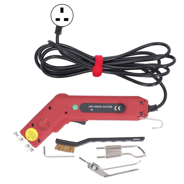 Electric Hot Knife 400℃ 100W Stepless Adjustment Fabric Cutter Cutting Tool Set Kit UK Plug 220V