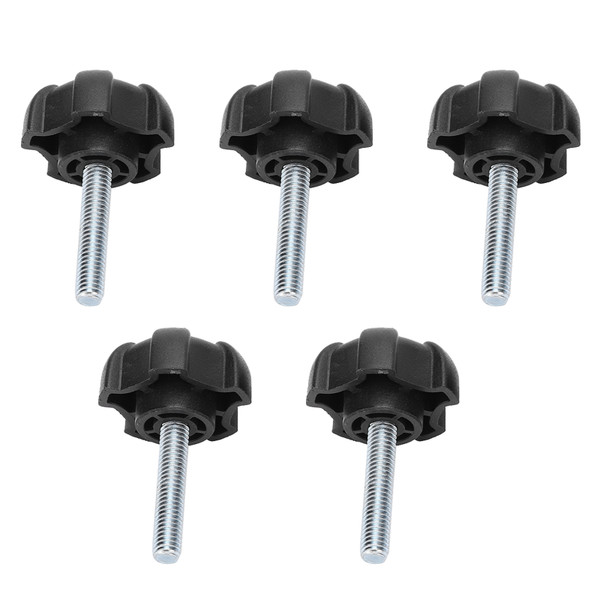 5PCS Plastic Five Pointed Star Knob Replacement M6-30 Hand Knob Tightening Screw