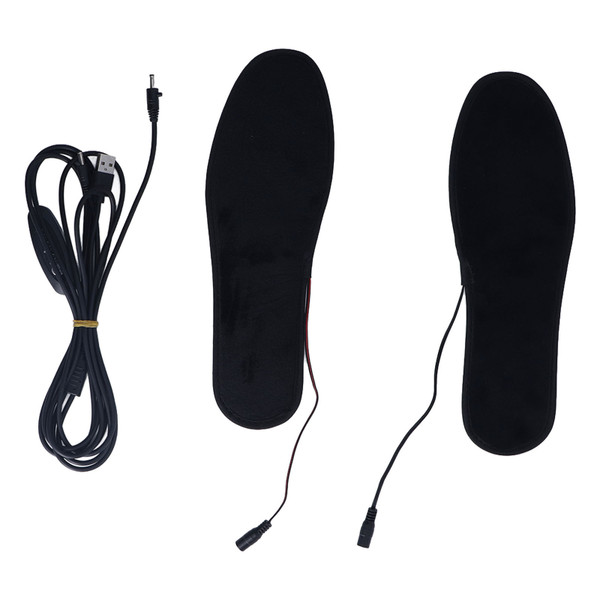 Heating Cuttable Insole USB Adjustable Temperature Winter EVA Warm Shoe Insole for Men Women Kids 5V 35‑36 Size