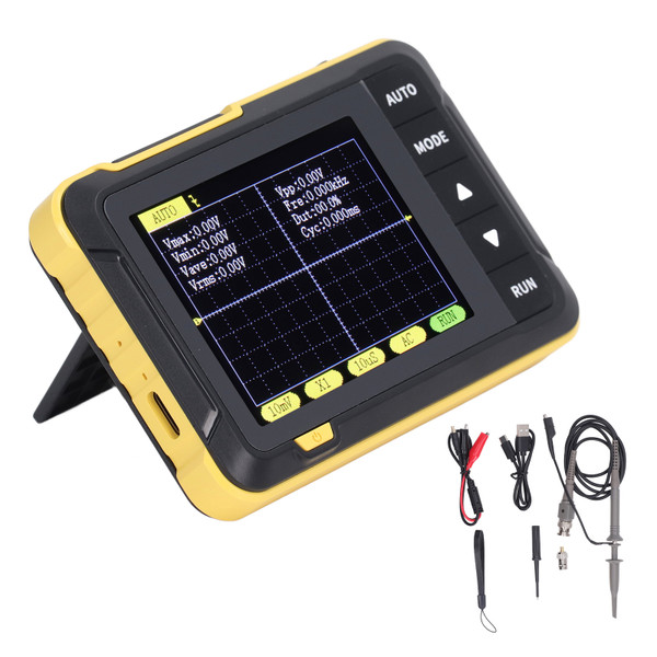 Handheld Oscilloscope Analog Digital Signal Portable Oscillograph Meter 200K Bandwidth 2.5MS/s Sampling Rate
