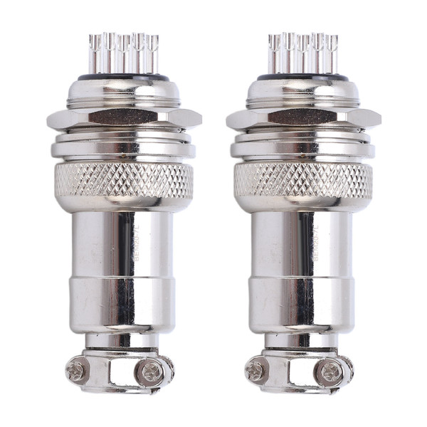 2PCS Aviation Connector Zinc Alloy Male Female Aviation Connector Plug Socket 20mm AC DC 250V