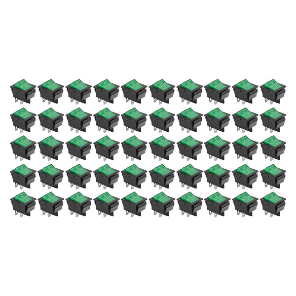 50PCS Snap Power Switch Brass 4 Pin 2 Position Mini Boat Rocker Switches High Current 125/