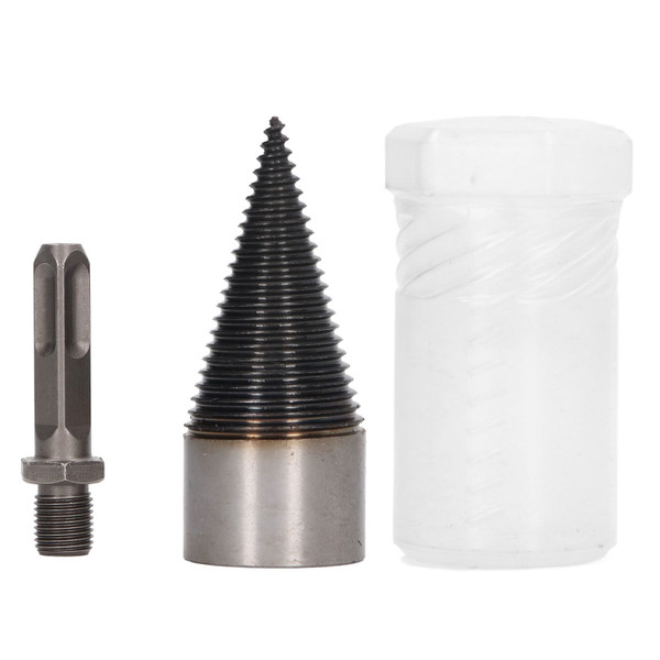 Wood Splitter Drill Carbon Steel High Hardness Removable Wear Resistant Firewood Drill Bit with Square Shank 42mm / 1.65in