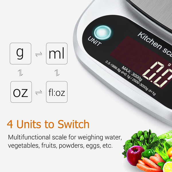 Portable Digital Scale Mini Digital Kitchen Scale Professional Accurate Electronic Scale Precision Balance 10kg*1g DH-C305