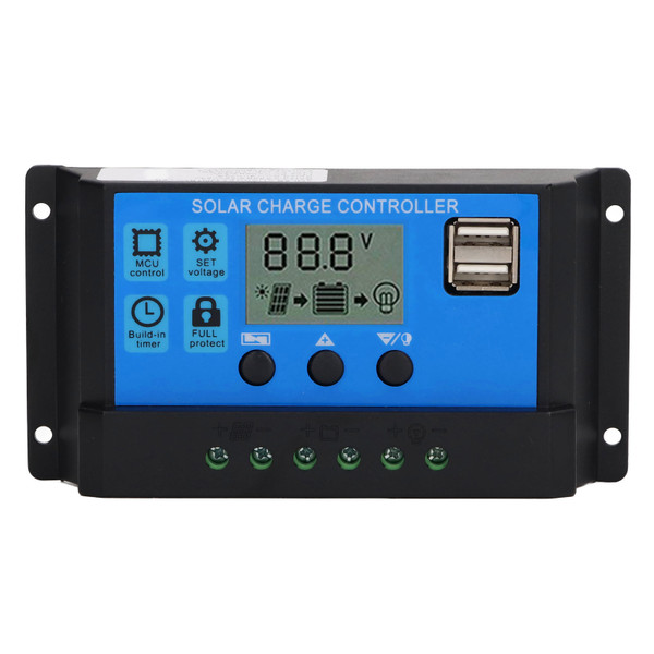 12V 24V Solar Panel Controller PWM Photovoltaic Regulator LCD Display MPPT Solar Charger 70A