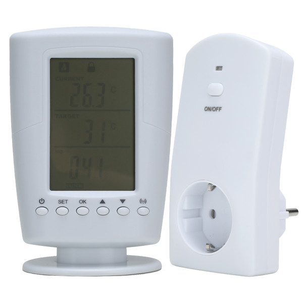Wireless Thermostat Outlet Multifunctional Automatically Programmable Digital Temperature Controller Outlet for Home Use EU Plug 230V