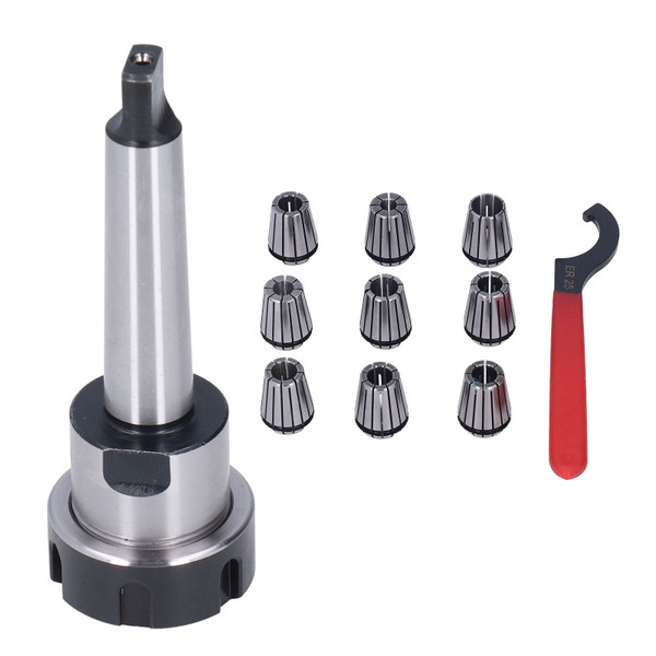 Collet Chuck Extension Rod MTA ER25 Clamping Holder Tool Set Kit for CNC Milling LatheMTA2-ER25-M10