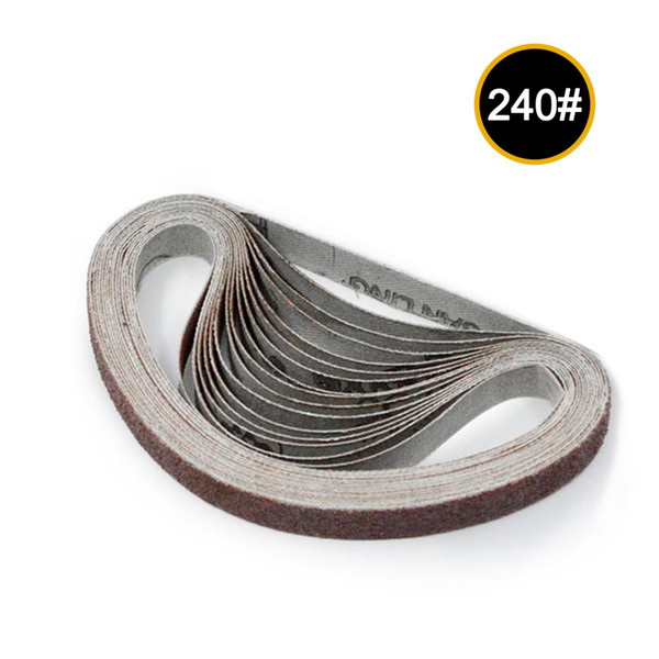 10pcs 10x330mm Abrasive Sanding Belts 240 Grit Sanding Grinding Polishing Tools for Sander Power Rotary Tools