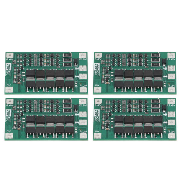4Pcs Lithium Battery Protection Board PCB 3 String MOS Transistor Accurate Lithium Battery Equalizer 40A