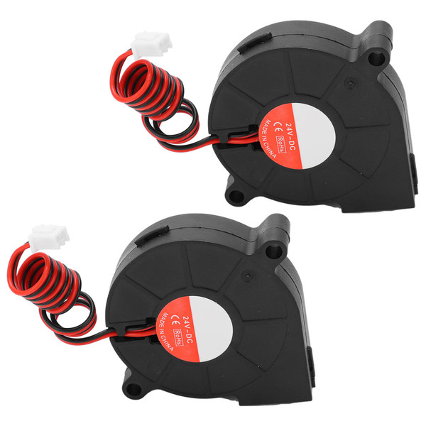 2pcs 3D Printer Fan Silent Cooling Fan Fit for Ender‑3 Replacement Part 50x50x15mm DC24V