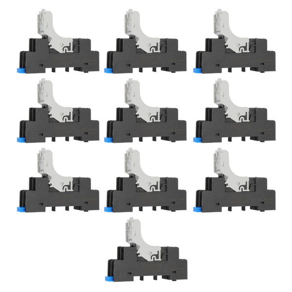 10Pcs Relay Base 8 Pin Holder Socket Accessory Set Kit AC  for Lathe Equipment