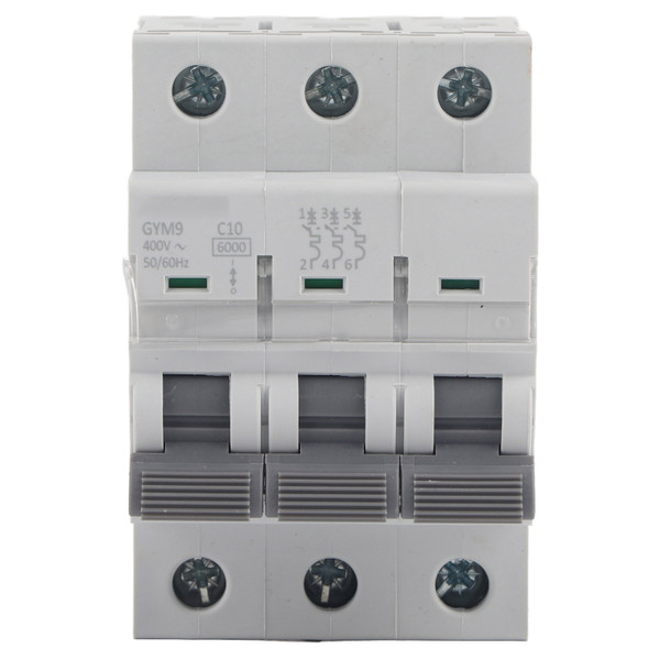 GYM9-C65 Miniature Circuit Breaker 3 Poles 400VAC High Quality Circuit Breaker10A
