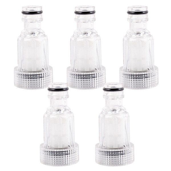 5Pcs Faucet Adapter Transparent Plastic Practical Tap Inlet Hose Universal Adapter
