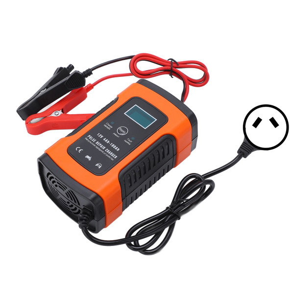 3 Stage Automatic Smart Battery Charger LCD Display Multifunctional Charger AC100‑240V for Electric Vehicles AU Plug