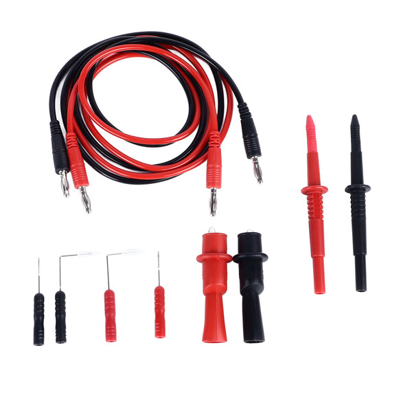 10PCS Set Multimeter Test Leads Kit Universal Black and Red Electrical Multimeter Testing Probe Set