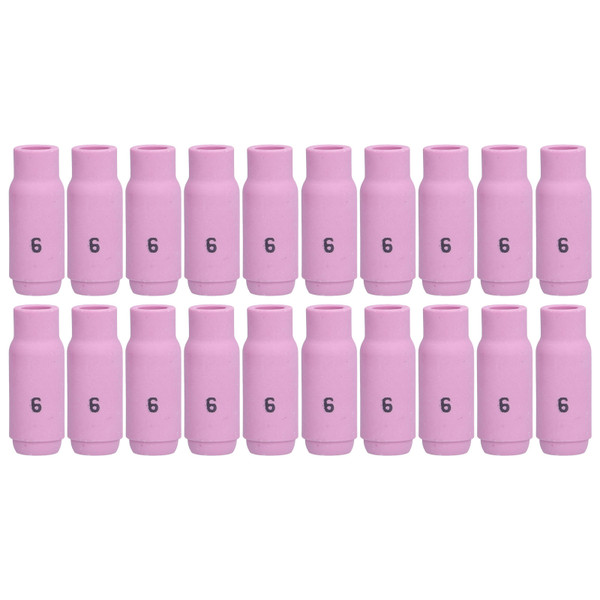 20pcs 10N48 6# TIG Gas Lens Alumina Tig Alumina Nozzle Ceramic Cup Fit for GTAW Welder Accessories