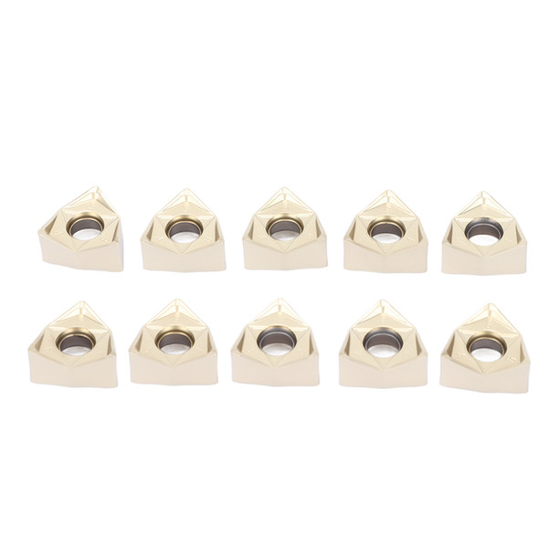 10 Pcs Indexable Carbide Inserts Silver Coated Lathe Turning Blades Wear Resistance High Precise Insert Cutter