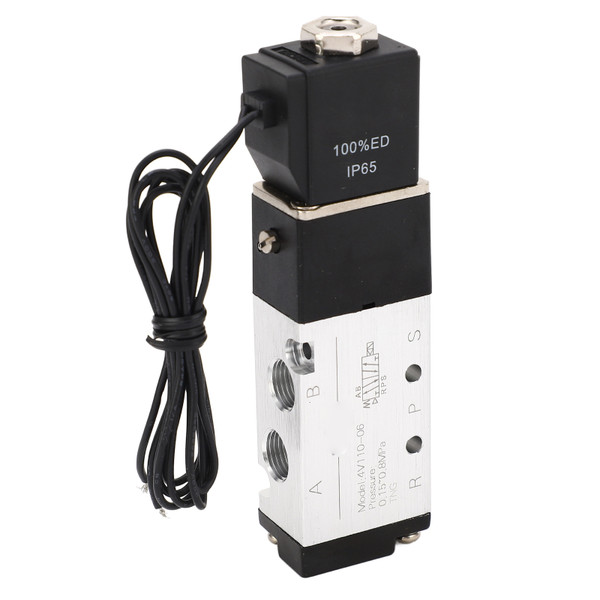 Pneumatic Solenoid Valve with Wire 2 Position 5 Way IP65 Pneumatic Air Solenoid Valve 0.15‑0.8Mpa DC24V