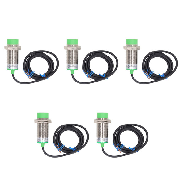 5PCS Approach Sensor Switch Non Embedded PNP High Frequency IP65 Inductive Proximity Sensor AC90‑