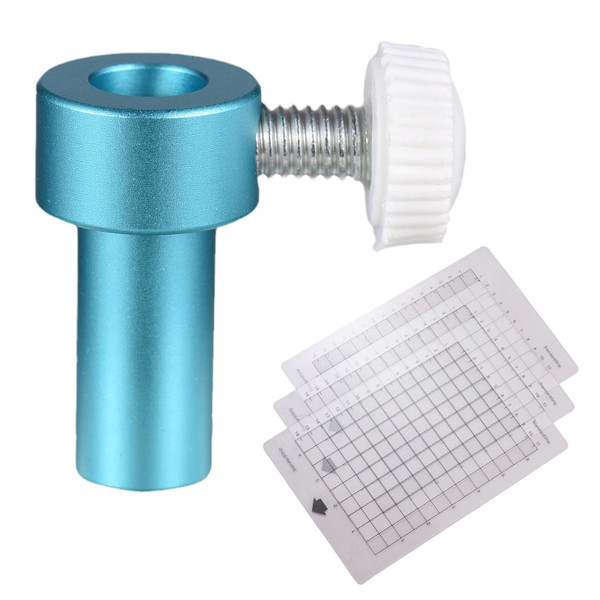 Die Cut Machine Pen Adapter with 3pcs Cutting Mat 6.5x4.5in for  JOY Cutting Machine Aluminum Alloy Pen Holder for 8mm Diameter Marker