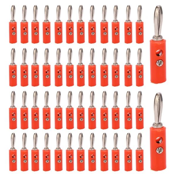 Banana Plug JT‑002 4mm New Type Banana Plug Solder Free Wiring Teaching Instrument ConnectorRed