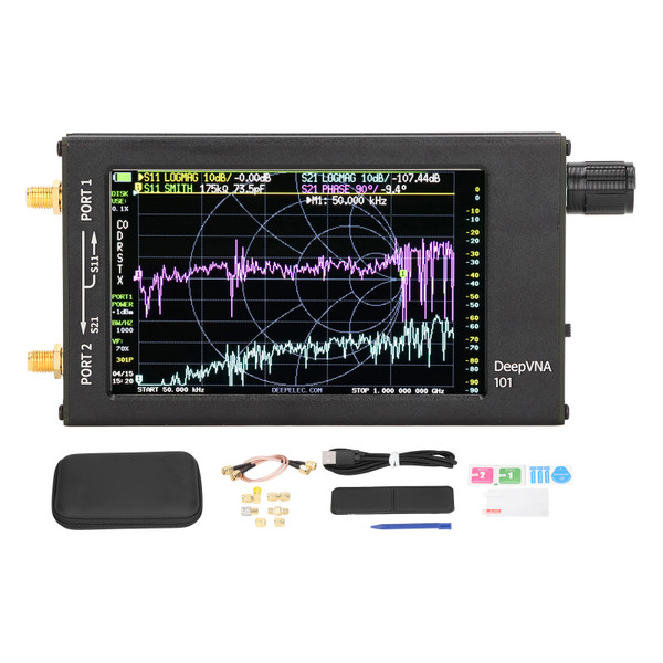 Vector Network Analyzer 4.3in Screen Handheld HF VHF UHF Antenna Standing Waves Analyzer 10k - 1.5ghz