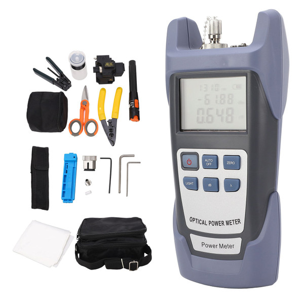 DXL 40D Optical Power Meter Wire Stripper Adapter Wrench VFL Red Light Visual Fault Locator Fiber Optic Repair Kit