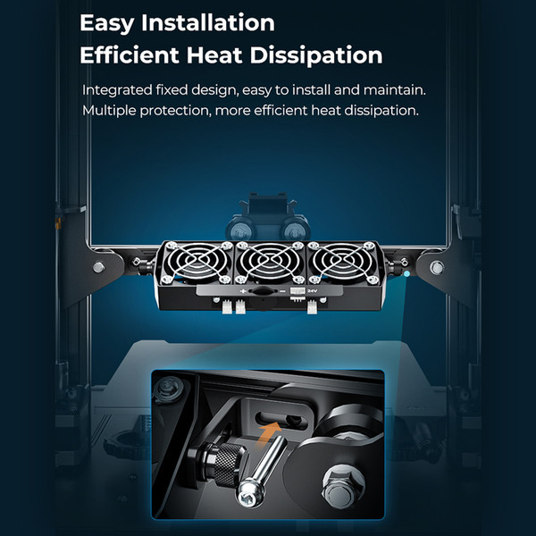 Creality Fan Cooling Kit Fast Heat Dissipation for High-speed Printing for Ender-3/Ender-3 Neo/Ender-3 Pro/Ender-3 V2/Ender-3 V2 Neo/Ender-3 S1/Ender-3 S1 PRO/CR-6 SE Easy to Install