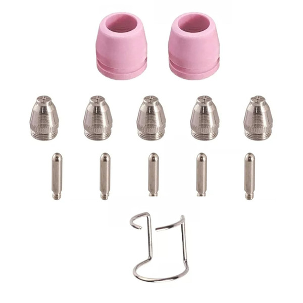 Cutting Torch Consumables Nozzles Electrodes Shield Cups Bracket Plasma Cutting Tool Kit