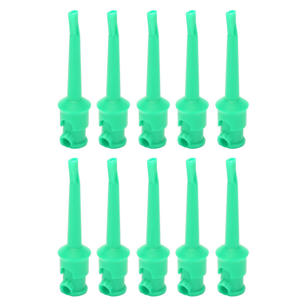 10pcs J.30007 Multimeter Test Hook Clip Soldering Electronic Test Hook for Voltage Testing Routine Circuit TestingGreen