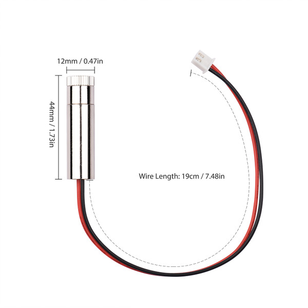 650nm 250mW Red Laser Line Locator Laser Head CNC Engraver Focusing Module Laser Ray Locator Adjustable Focal Length Laser Engraving DIY Part Horizontal Line Laser Point