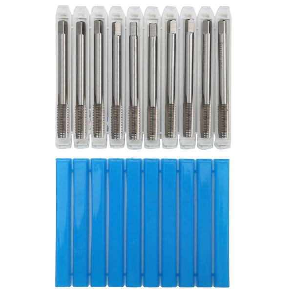 10pcs Thread Tap Set Straight Flute HighSpeed Steel Machine Tap Cutting Threading Tool M7 x 1