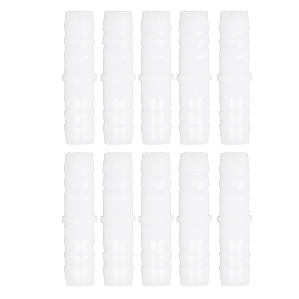 10Pcs Plastic Hose Barb Fitting Straight Equal Barbed Splicer Mender Joint Union Adapter 12-12mm