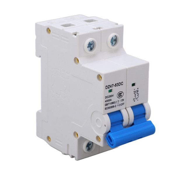 Photovoltaic DC Circuit Breaker 2P 4KA Segmentation Capability Flame Retardant PV Miniature Air Circuit Breaker DC250V 25A