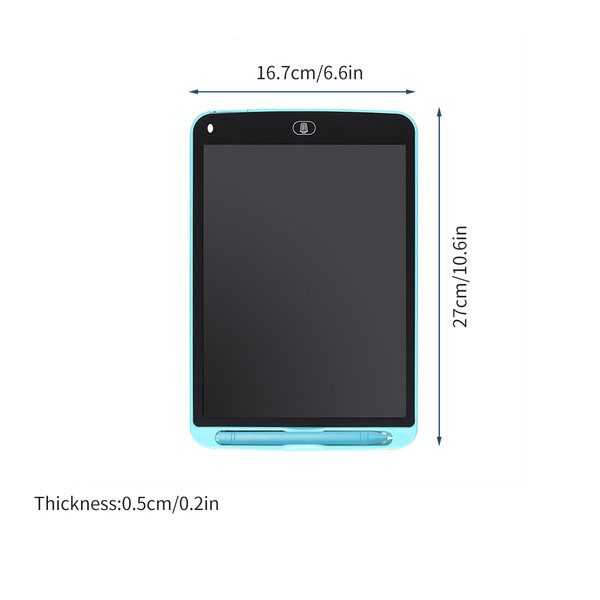 10.5 Inch LCD Writing Tablet Electronic Digital Drawing Board Erasable Writing Pad Color Screen One-Click Erase with Lock Button Gift for Children Adults Home Office School