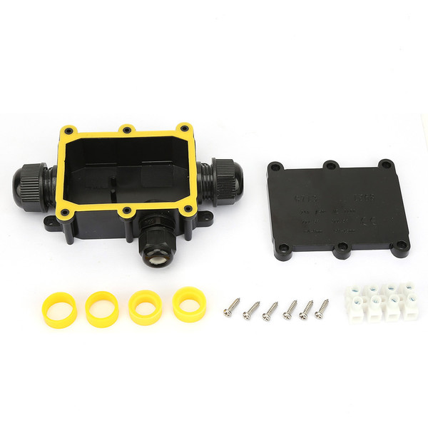 IP68 Waterproof Junction Box Electrical Enclosure Cable Connecting Terminal Block (Three way)