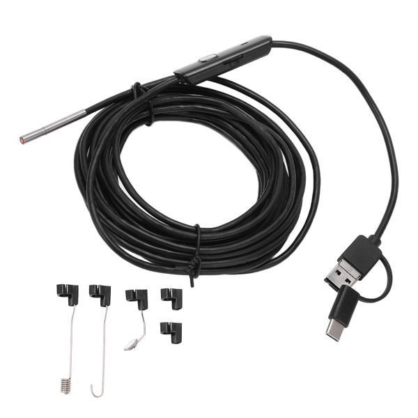 AN100‑3.9 3.9mm Endoscope High Definition Inspection Camera Pipeline Mobile Phone LED Borescope for Car IndustryHard Wire 2m / 6.6ft