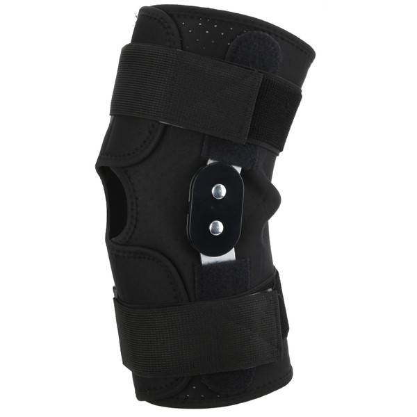 Hinged Knee Brace Support Adjustable Knee Joint Pads with Strap for Basketball Pain ReliefXXL